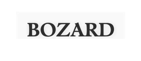 The word BOZARD is written in bold, black, uppercase serif letters on a white background.