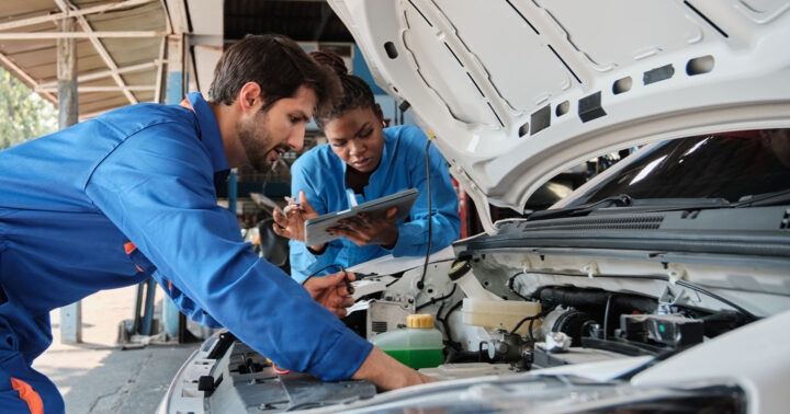 service advisor and technician